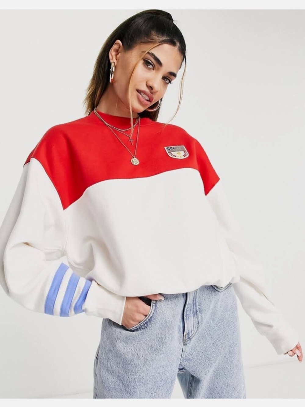 Polo Ralph Lauren USA Downhill Skier Fleece Crewneck Sweatshirt